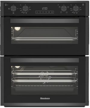 Blomberg ROTN9202DX 59.4cm Built-Under Electric Double Oven - Dark Steel