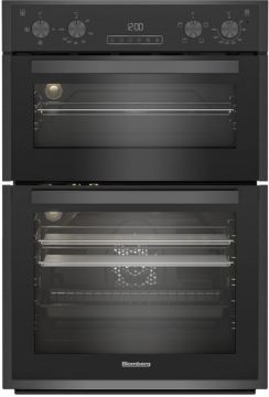 Blomberg RODN9202DX 59.4cm Built In Electric Double Oven - Dark Steel