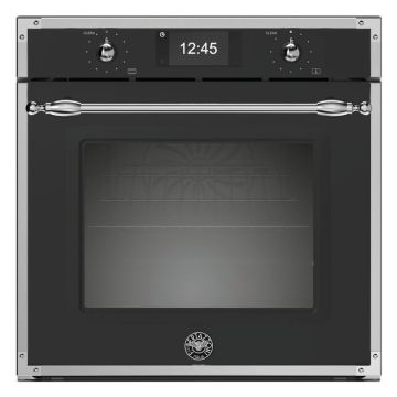Bertazzoni FHER6117CTNX3 Heritage Series 60cm Built-in Pyrolytic Steam Single Oven, 11 Functions - Matt Black