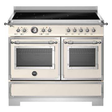 Bertazzoni HER105I2EAVT2 Heritage Series 100cm Induction Range Cooker, Double Oven - Ivory