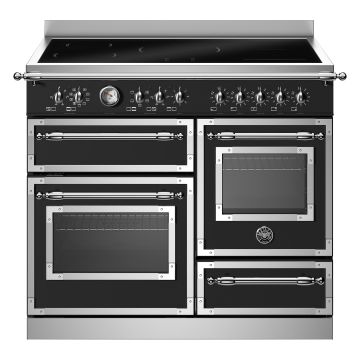 Bertazzoni HER105I3ENET2 Heritage Series XG 100cm Induction Range Cooker, Triple Oven - Matt Black