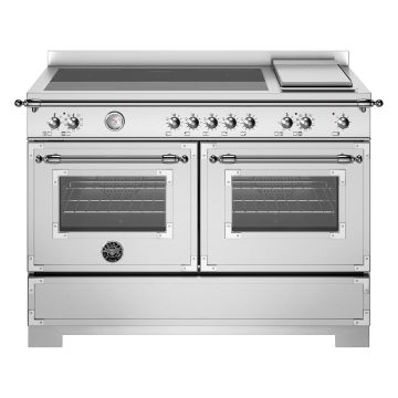 Bertazzoni HER125I2EXT2 Heritage Series 120cm Induction Range Cooker, Triple Oven - Stainless Steel