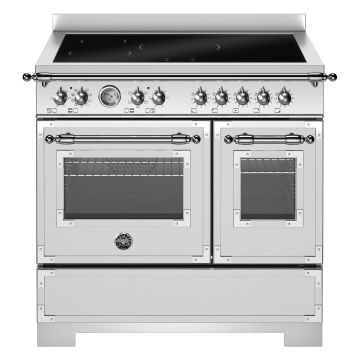 Bertazzoni HER95I2EXT2 Heritage Series 90cm Induction Range Cooker, Double Oven - Stainless Steel