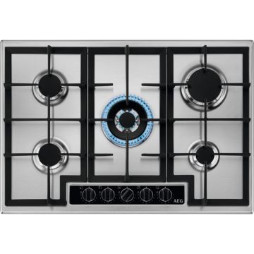 AEG HGB75420YM 75cm Gas Hob - Stainless Steel