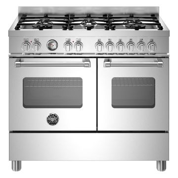Bertazzoni MAS106L2EXC Master Series 100cm Dual Fuel Range Cooker, Double Oven - Stainless Steel