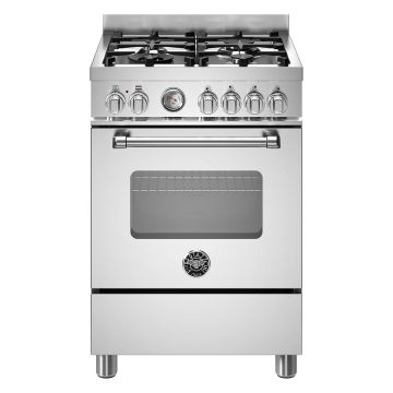 Bertazzoni MAS64L1EXC Master Series 60cm Dual Fuel Range Cooker, Single Oven - Stainless Steel