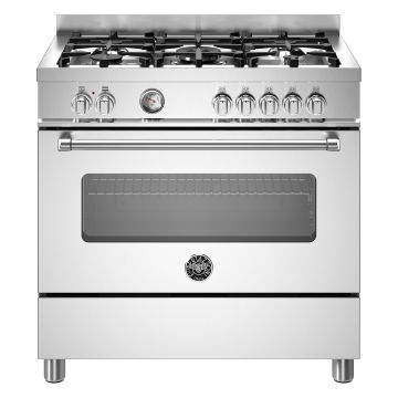 Bertazzoni MAS95C1EXC Master Series 90cm Dual Fuel Range Cooker, Single Oven - Stainless Steel