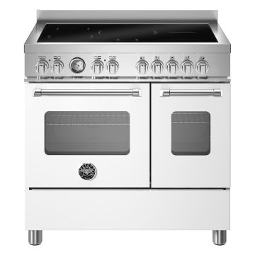 Bertazzoni MAS95I2EBIC2 Master Series 90cm Induction Range Cooker, Double Oven - Pure White