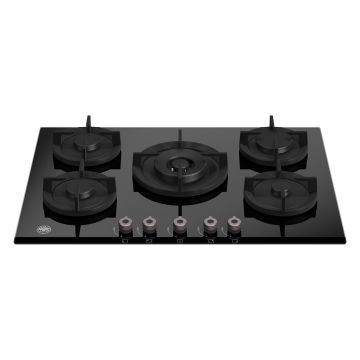 Bertazzoni P755CPROGNE Professional Series 75cm Gas on Glass Hob with Wok Burner - Black Glass