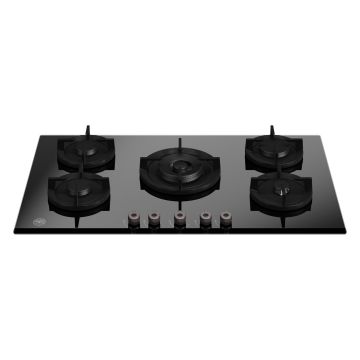 Bertazzoni P905CPROGNE Professional Series 90cm Gas on Glass Hob with Central Wok Burner - Black Glass