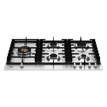 Bertazzoni P905LMODX Modern Series 90cm Gas Hob with Left Wok Burner - Stainless Steel