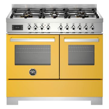 Bertazzoni PRO106L2EGIT2 Professional Series 100cm Dual Fuel Range Cooker, Double Oven - Gloss Yellow