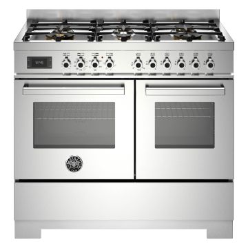 Bertazzoni PRO106L2EXT2 Professional Series 100cm Dual Fuel Range Cooker, Double Oven - Stainless Steel