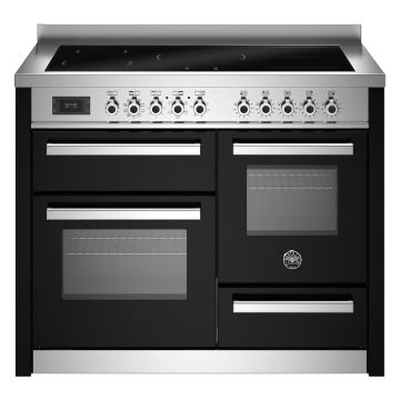 Bertazzoni PRO115I3ENET2 Professional Series XG 110cm Induction Range Cooker, Triple Oven - Gloss Black