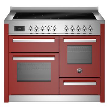 Bertazzoni PRO115I3EROT2 Professional Series XG 110cm Induction Range Cooker, Triple Oven - Gloss Red