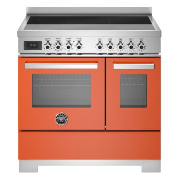 Bertazzoni PRO95I2EART2 Professional Series 90cm Induction Range Cooker, Double Oven - Gloss Orange