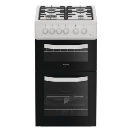 Hotpoint HTG5GCW 50cm Gas Twin Cooker - White
