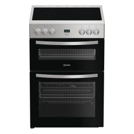 Indesit IDE6VDCS1 60cm Electric Double Cooker - Silver