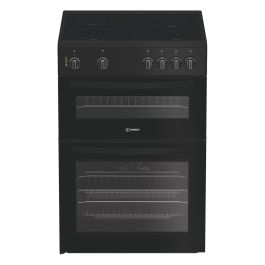 Indesit IDE6VMB 60cm Electric Double Cooker - Black