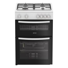 Indesit IDG6GW 60cm Gas Double Cooker - White