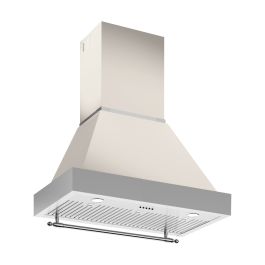Bertazzoni KC36HERTAV100PACK Heritage Series 100cm Chimney Hood - Ivory & Stainless Steel