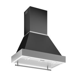 Bertazzoni KC36HERTNE90PACK Heritage Series 90cm Chimney Hood - Black & Stainless Steel