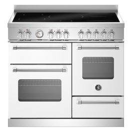 Bertazzoni MAS105I3EBIC2 Master Series XG 100cm Induction Range Cooker, Triple Oven - Pure White