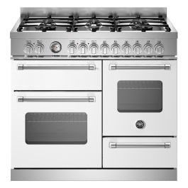 Bertazzoni MAS106L3EBIC Master Series XG 100cm Dual Fuel Range Cooker, Triple Oven - Matt White