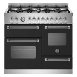 Bertazzoni MAS106L3ENEC Master Series XG 100cm Dual Fuel Range Cooker, Triple Oven - Matt Black