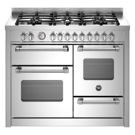 Bertazzoni MAS116L3EXC Master Series XG 110cm Dual Fuel Range Cooker, Triple Oven - Stainless Steel