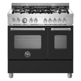 Bertazzoni MAS95C2ENEC Master Series 90cm Dual Fuel Range Cooker, Double Oven - Matt Black