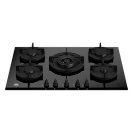 Bertazzoni P755CMODGNE Modern Series 75cm Gas on Glass Hob with Wok Burner - Black Glass