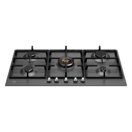 Bertazzoni P905CHERNE Heritage Series 90cm Gas Hob with Central Wok Burner - Matt Black