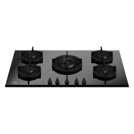 Bertazzoni P905CMODGNE Modern Series 90cm Gas on Glass Hob with Central Wok Burner - Black Glass