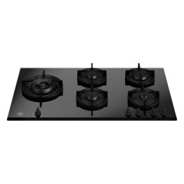 Bertazzoni P905LMODGNE Modern Series 90cm Gas on Glass Hob with Left Wok Burner - Black Glass