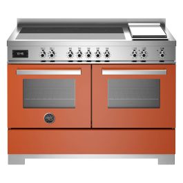 Bertazzoni PRO125I2EART2 Professional Series 120cm Induction Range Cooker, Double Oven & Griddle - Gloss Orange