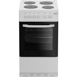Zenith ZE503W 50cm Electric Single Oven with solid plate - hob White