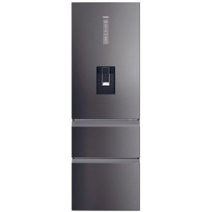 Haier HTW5618EWMP 59.5cm 60/40 Frost Free Fridge Freezer - Dark Inox