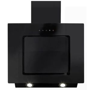 CDA EVA60BL Angled Chimney Extractor Hood - Black. Northern Ireland Only