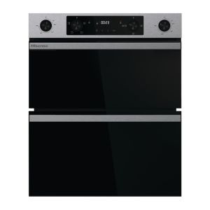Hisense BUD714221CX 594cm Built Under Electric Double Oven - Black & Stainless Steel