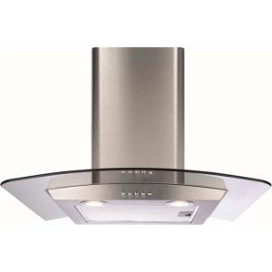 CDA ECP62SS 60cm Curved Glass Extractor Hood-Stainless Steel. Northern Ireland Only