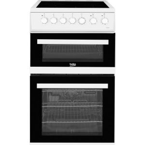 Beko EDVC503W 50cm Double Oven Electric Cooker - White