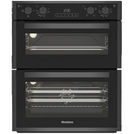 Blomberg ROTN9202DX 59.4cm Built-Under Electric Double Oven - Dark Steel