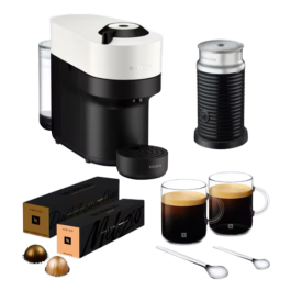 Krups Nespresso Barista Bundle Pop Coffee machine with milk frother and mugs