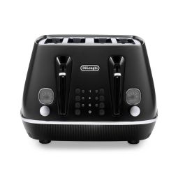 De'Longhi 4 Slice Distinta X Toaster Stainless Steel Black - DL4313