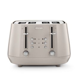 De'Longhi 4 Slice Eclettica Toaster Biscuit Beige - DL4321