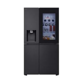 LG GSXE80EVBE InstaViewâ„¢ Plumbed American Style Smart Fridge Freezer - Essence Black Steel