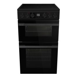 Hisense HDCEC5C10B 50cm Double Oven Electric Cooker with Ceramic Hob - Black