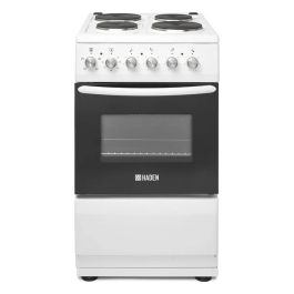 Haden HES051W 50cm Single Oven Electric Cooker with Sealed Plate Hob - White