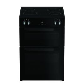 Hotpoint HDME6VDC2AB 60cm Double Oven Electric Cooker with Ceramic Hob - Black